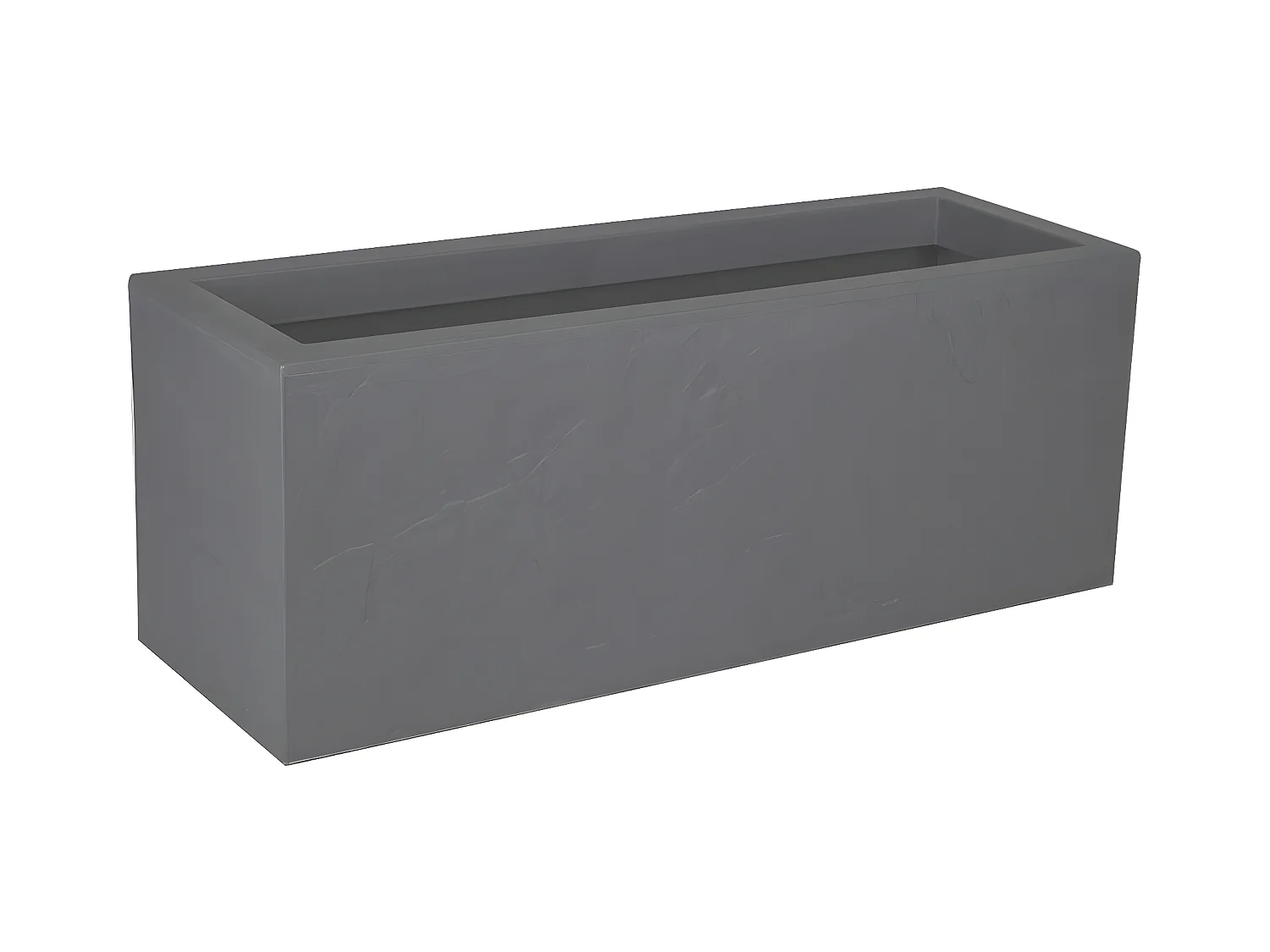 Balconnière rectangulaire Volcania Up effet pierre 25 L Gris Galet - Eda