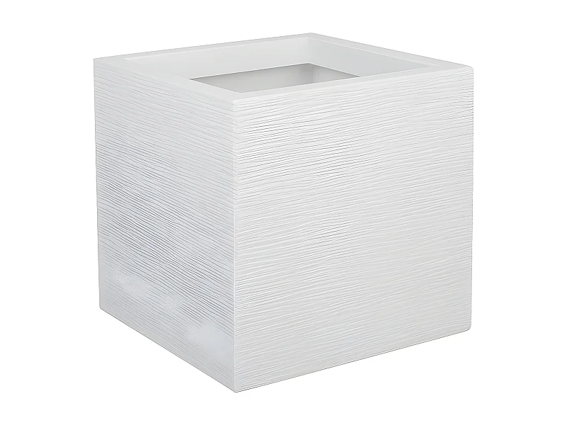 Jardinière carrée Graphit Up 29,5 x 29,5 x 29,5 cm - 21 L - Blanc cérusé - Eda