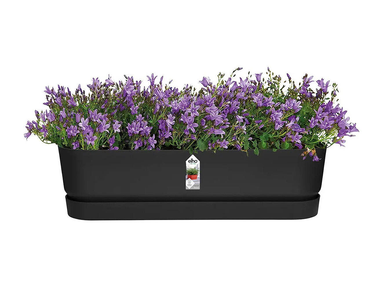 Balconnière Greenville Long 69 x 19,9 x 18,4 cm - Noir - Elho