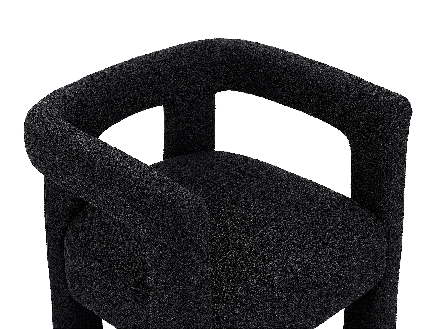 Silla con brazos de tela de rizo y metal - Negro - SOFANA de Pascal MORABITO