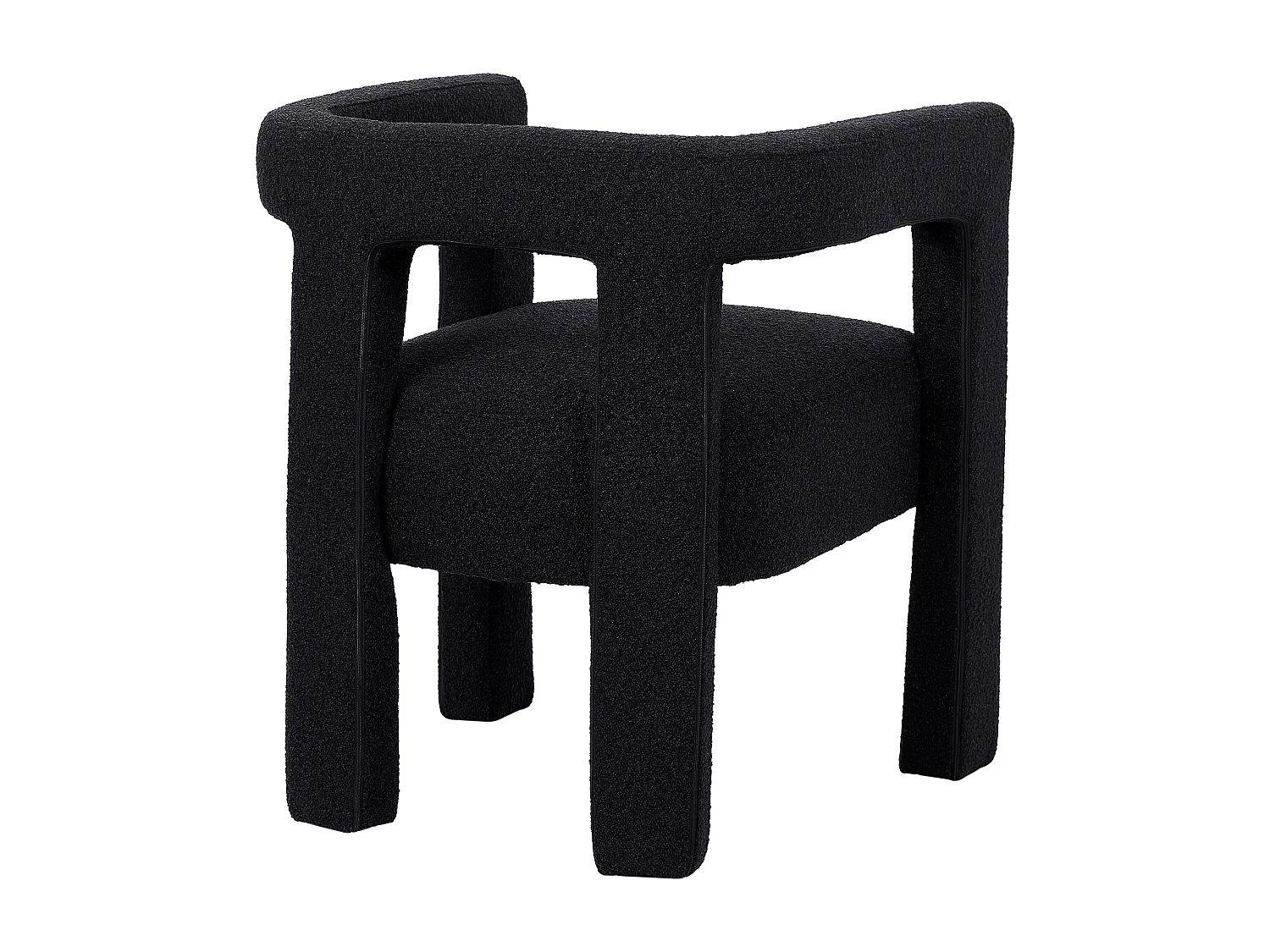 Silla con brazos de tela de rizo y metal - Negro - SOFANA de Pascal MORABITO