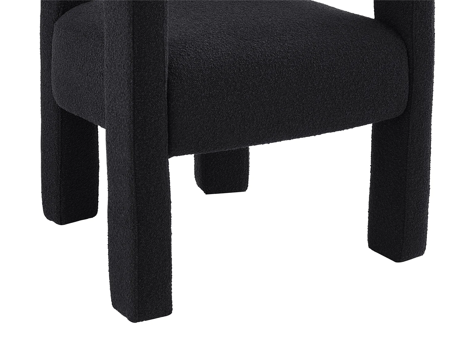 Silla con brazos de tela de rizo y metal - Negro - SOFANA de Pascal MORABITO