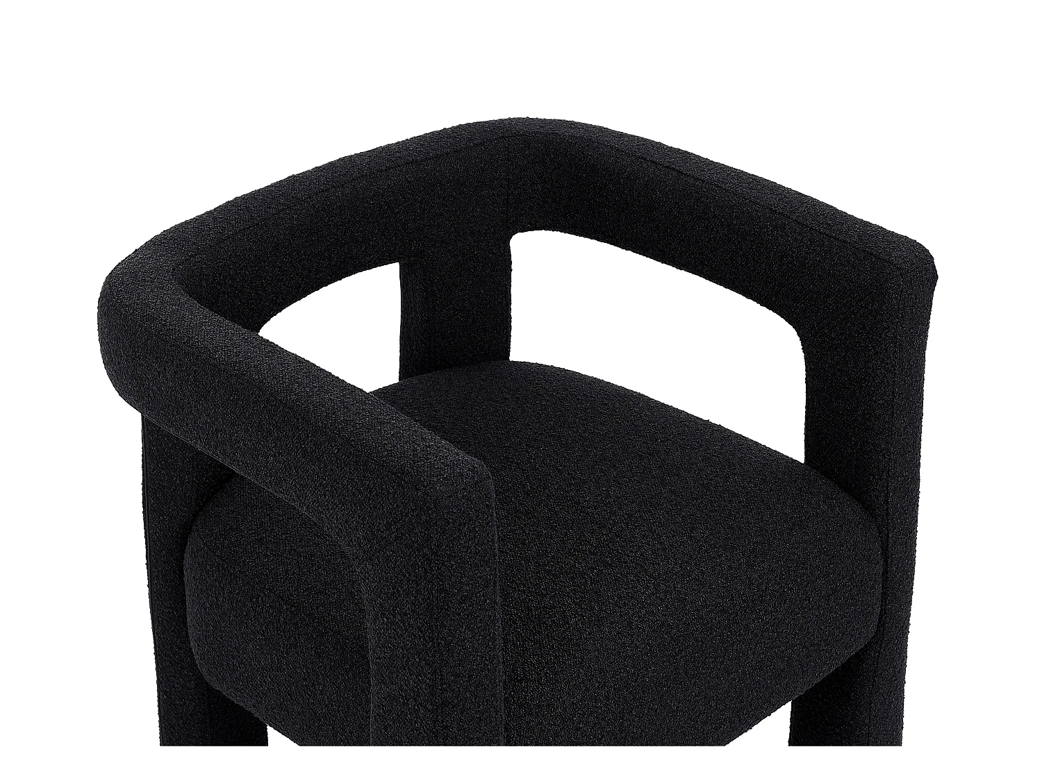 Stoel met armleuningen in bouclé en metaal - Zwart - SOFANA van Pascal MORABITO