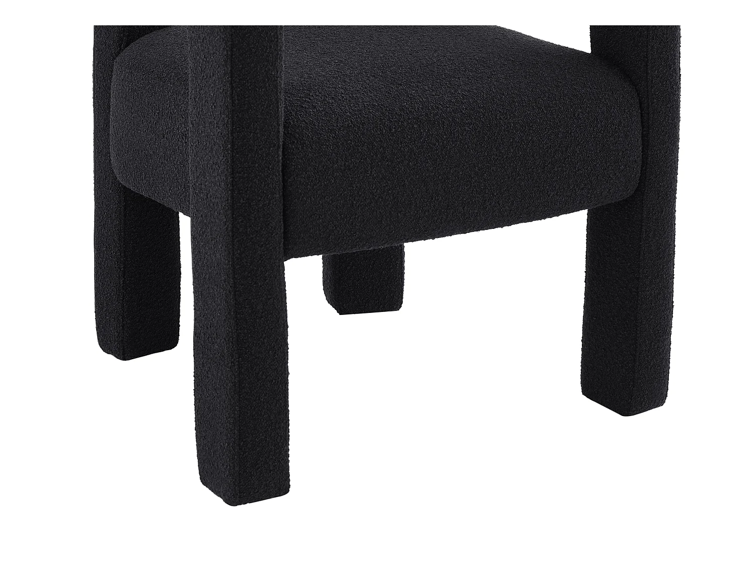 Stoel met armleuningen in bouclé en metaal - Zwart - SOFANA van Pascal MORABITO