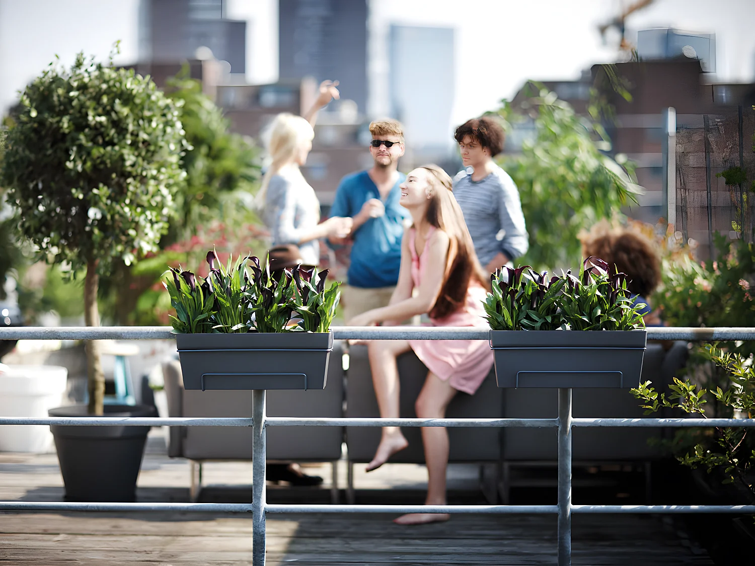 Loft Urban Balcony Allin1 50 - Zwart - 49 x 27 x 21 cm - 100% gerecycled