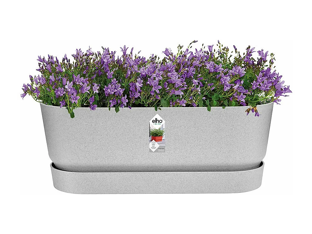 Balconnière Greenville Long 49 x 19,8 x 18,4 cm - Gris béton - Elho