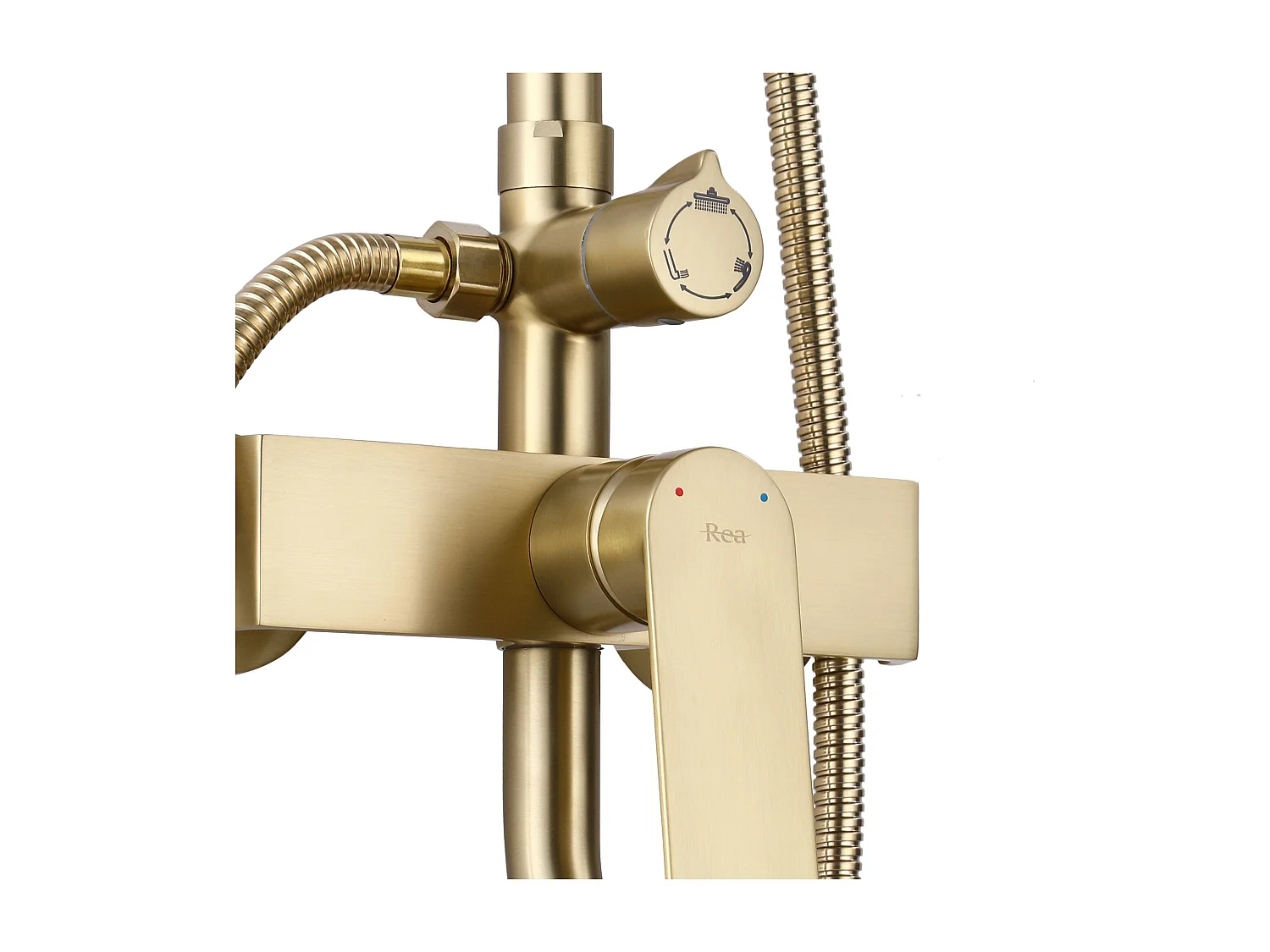 Set Doccia Rea My2061-77Gg Hass Brush Gold