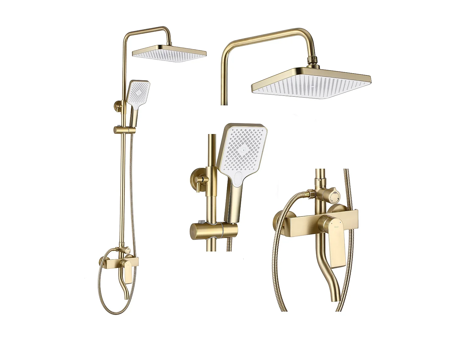 Set Doccia Rea My2061-77Gg Hass Brush Gold