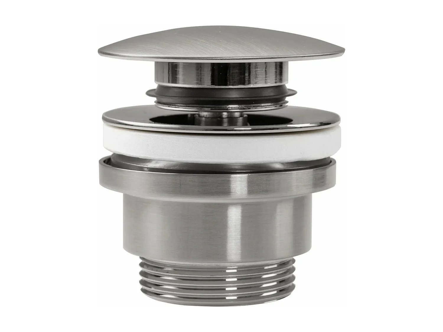 Wastafelplug Universeel Klik-Klak Rea Brush Nickel