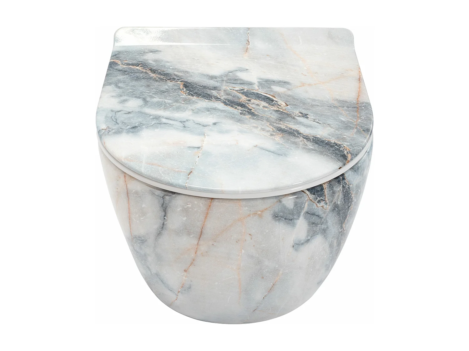 Taza De Inodoro Rea Carlos Duroplast/Slim/Zm Granit Shiny Grey