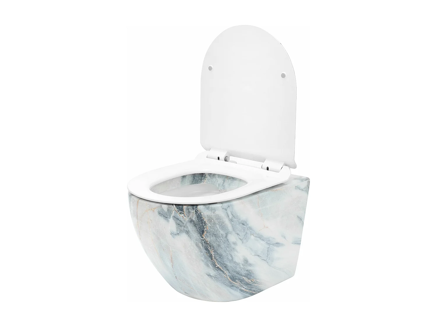 Taza De Inodoro Rea Carlos Duroplast/Slim/Zm Granit Shiny Grey