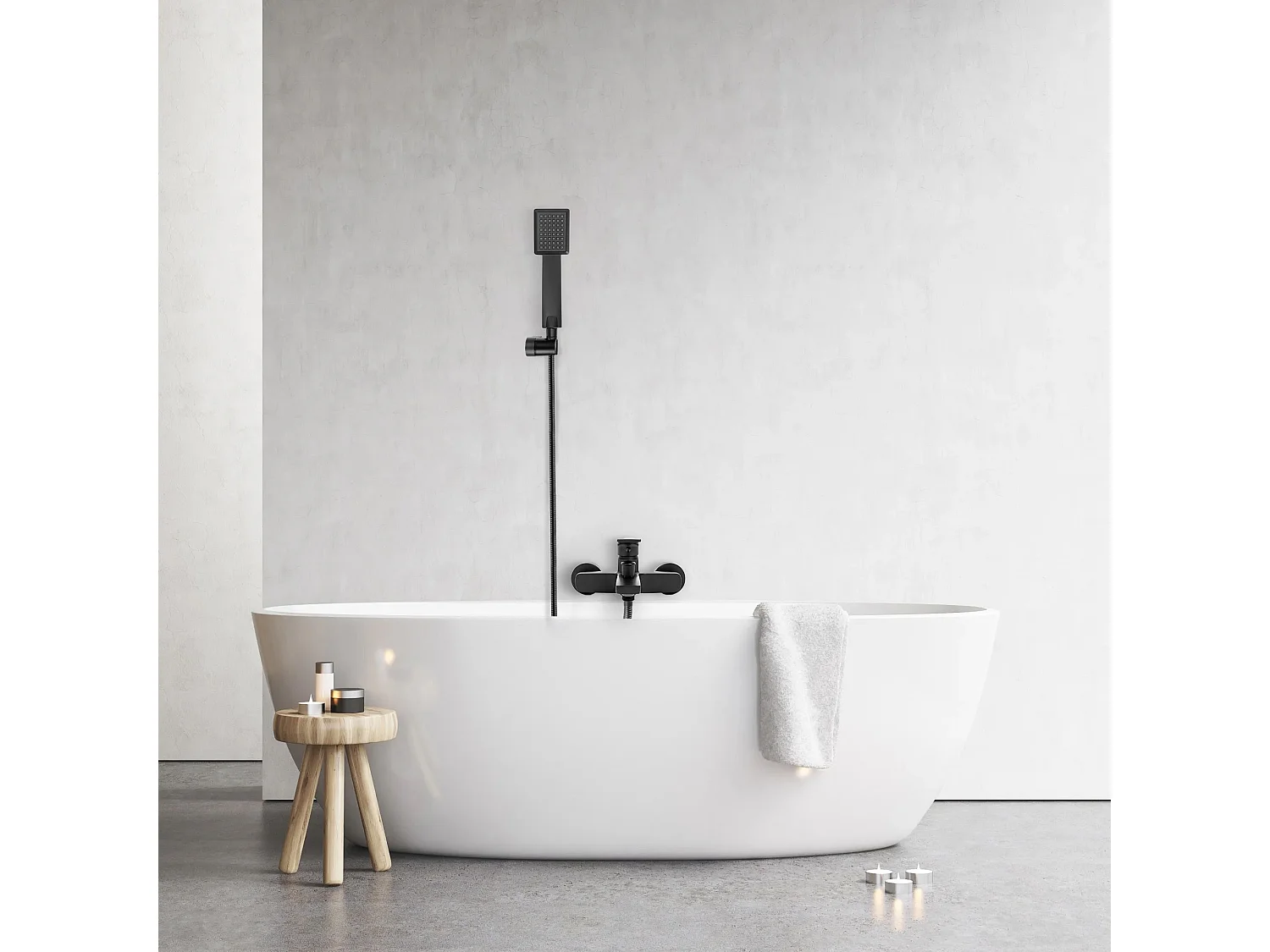 Grifo De Bañera Rea Luppo Black