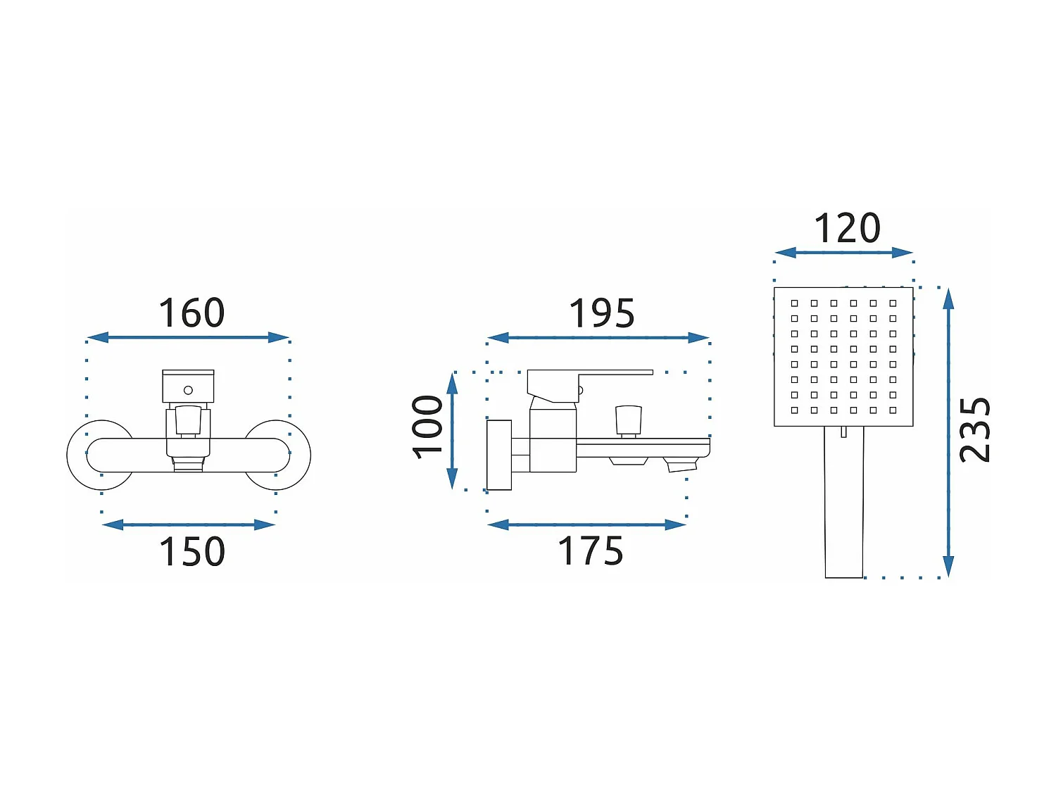Grifo De Bañera Rea Luppo Black