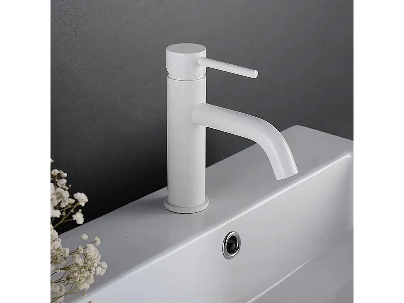 Robinet De Lavabo Rea Lungo Low White