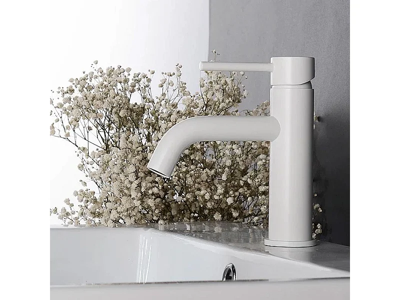 Robinet De Lavabo Rea Lungo Low White