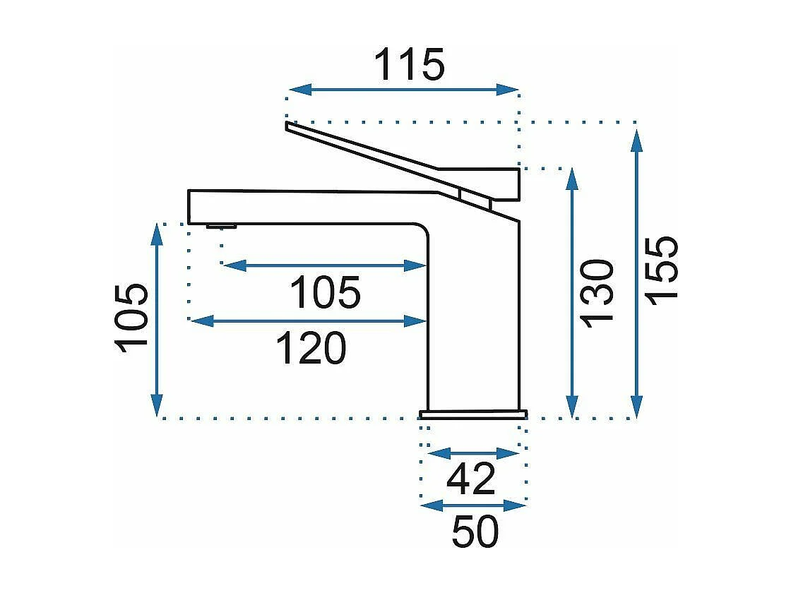 Robinet De Lavabo Rea Duet Low Gold