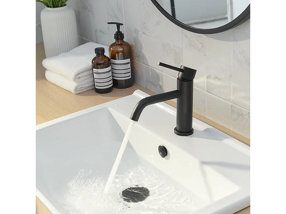 Robinet De Lavabo Rea Lungo Low Black