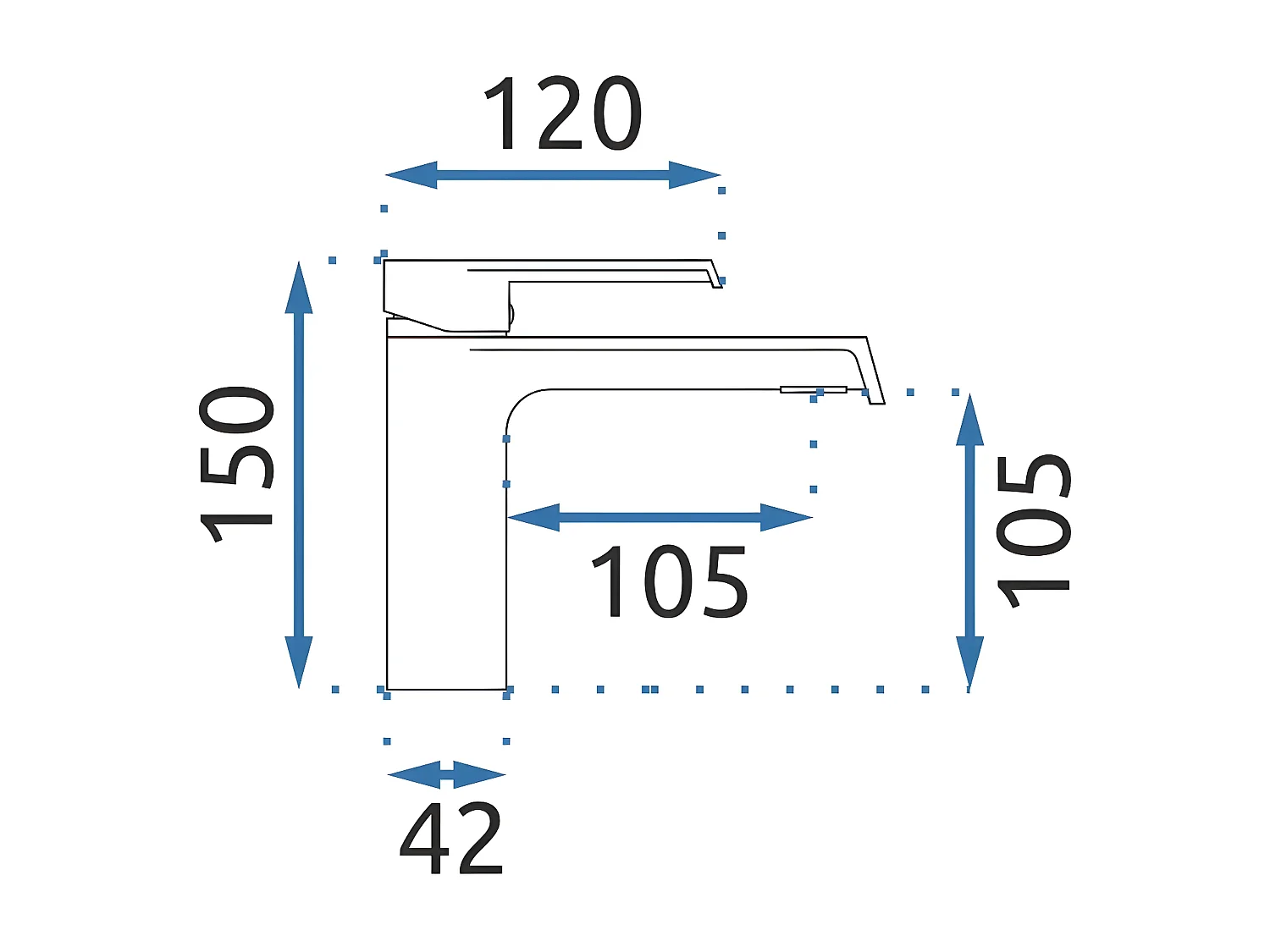 Grifo De Lavabo Rea My2061-2B Hass Low Black
