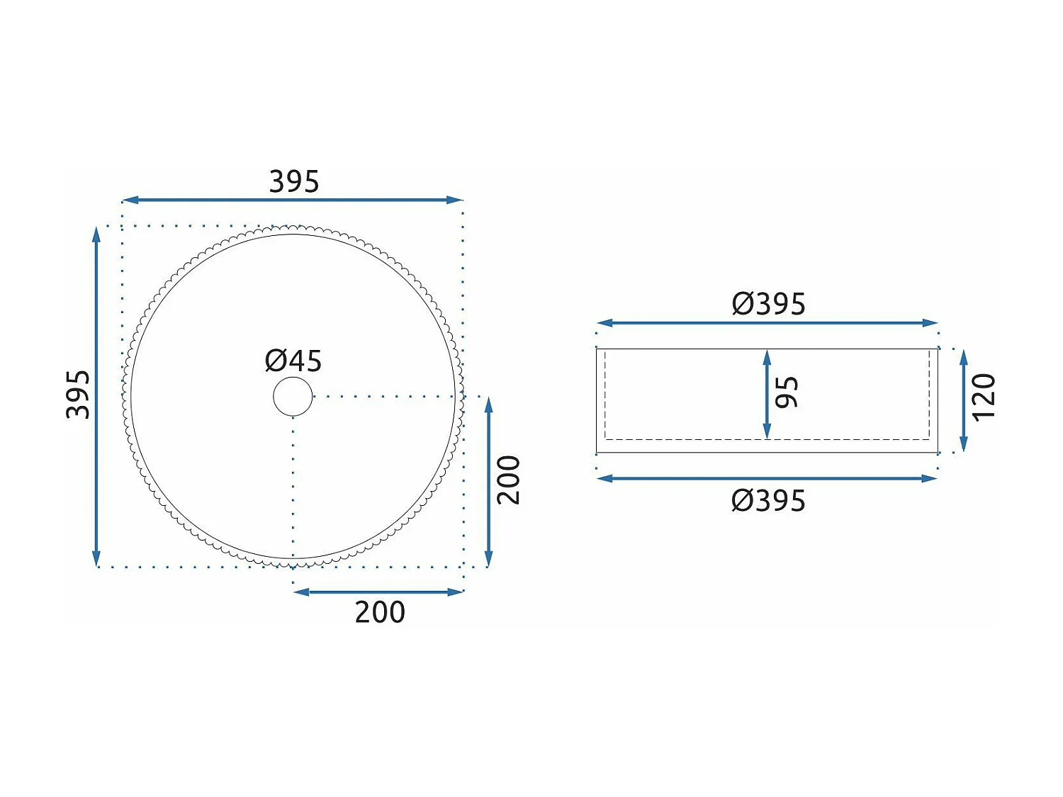 Lavabo Da Appoggio Rea Ingrid White
