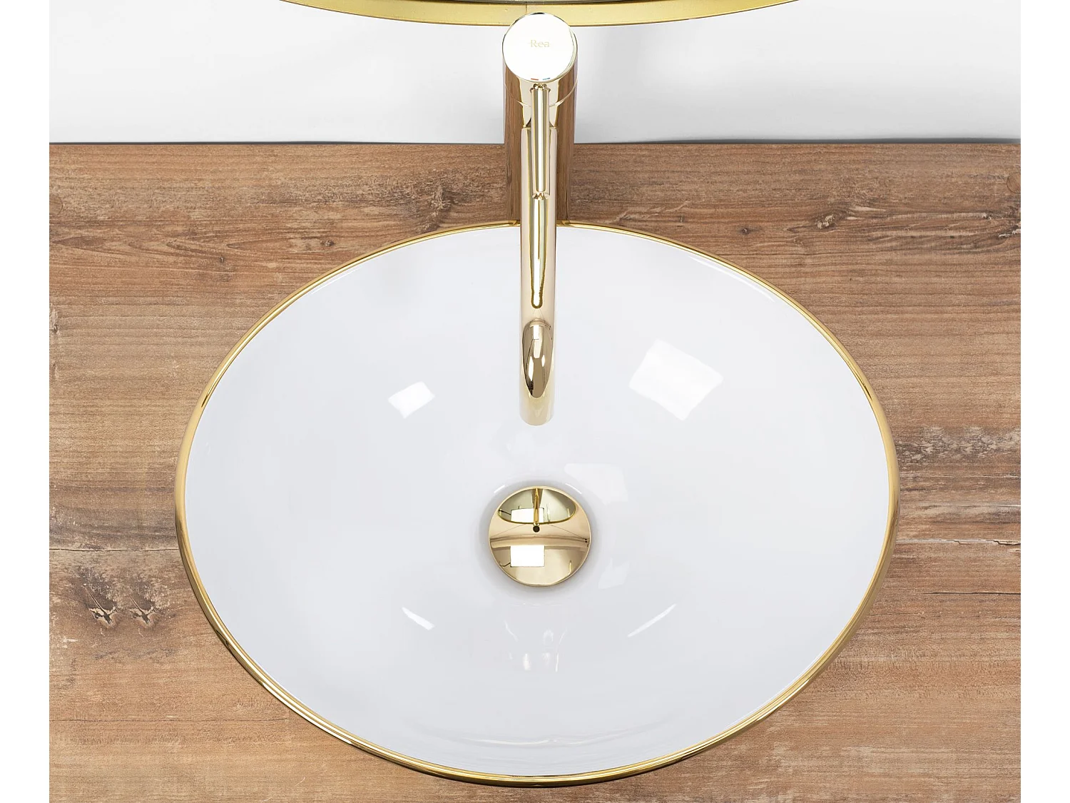 Lavabo Da Appoggio Rea Sofia White Gold