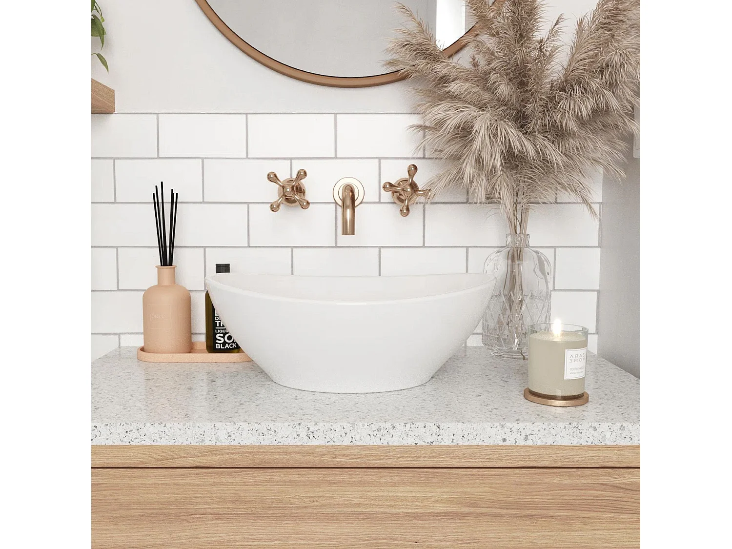 Vasque À Poser Rea Sofia White