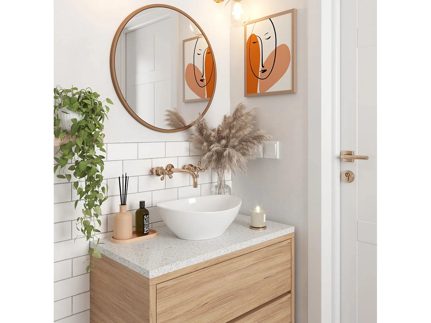 Vasque À Poser Rea Sofia White