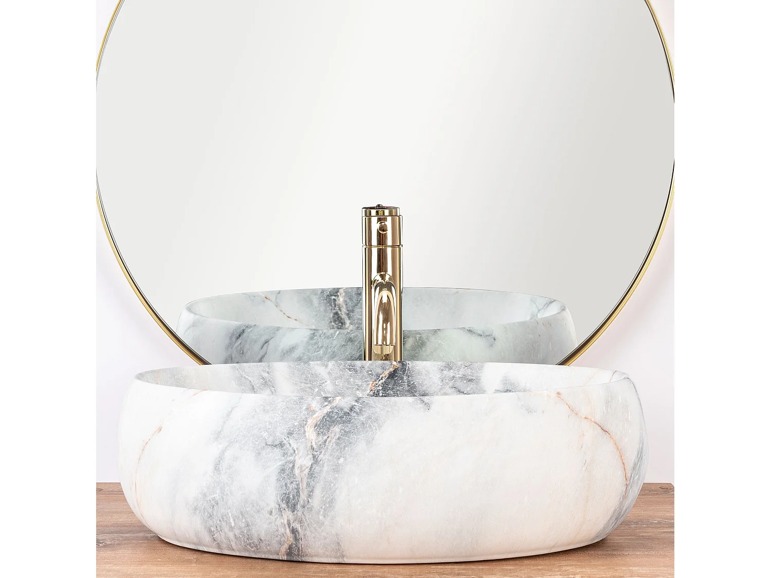 Lavabo Sobre Encimera Rea Linda Granit White