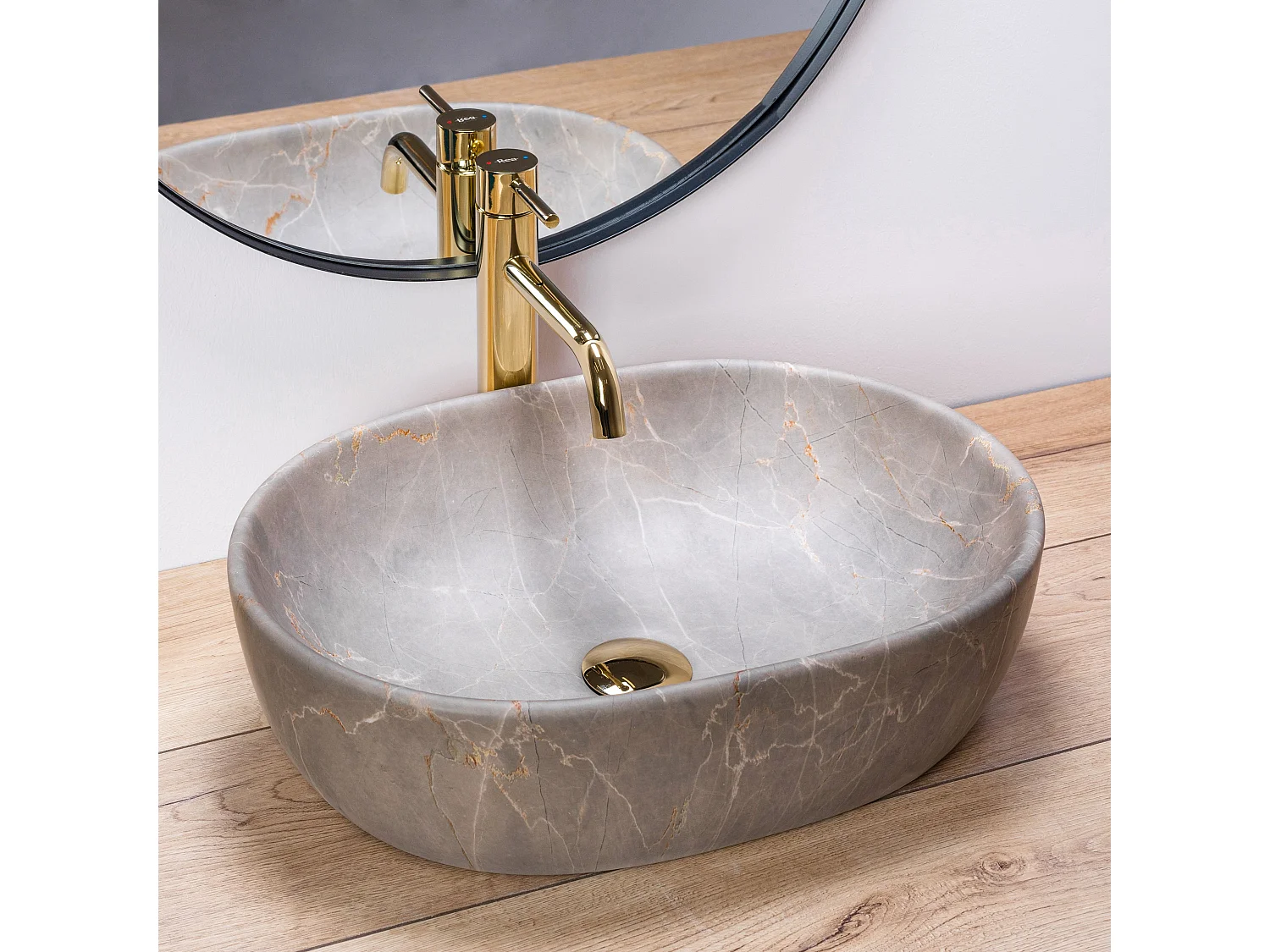 Opzetwastafel Rea Lara- Nablatowa Beige