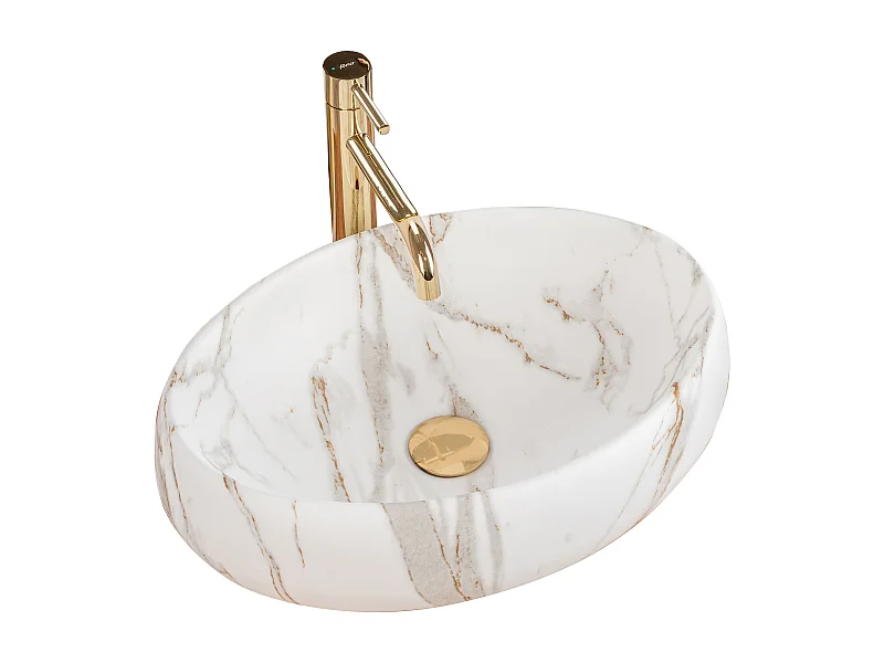 Vasque À Poser Rea Linda Lava White