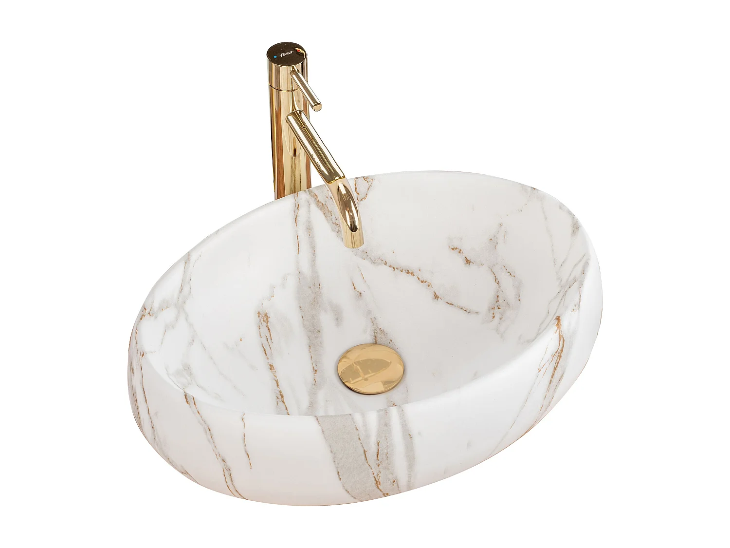 Opzetwastafel Rea Linda Lava White