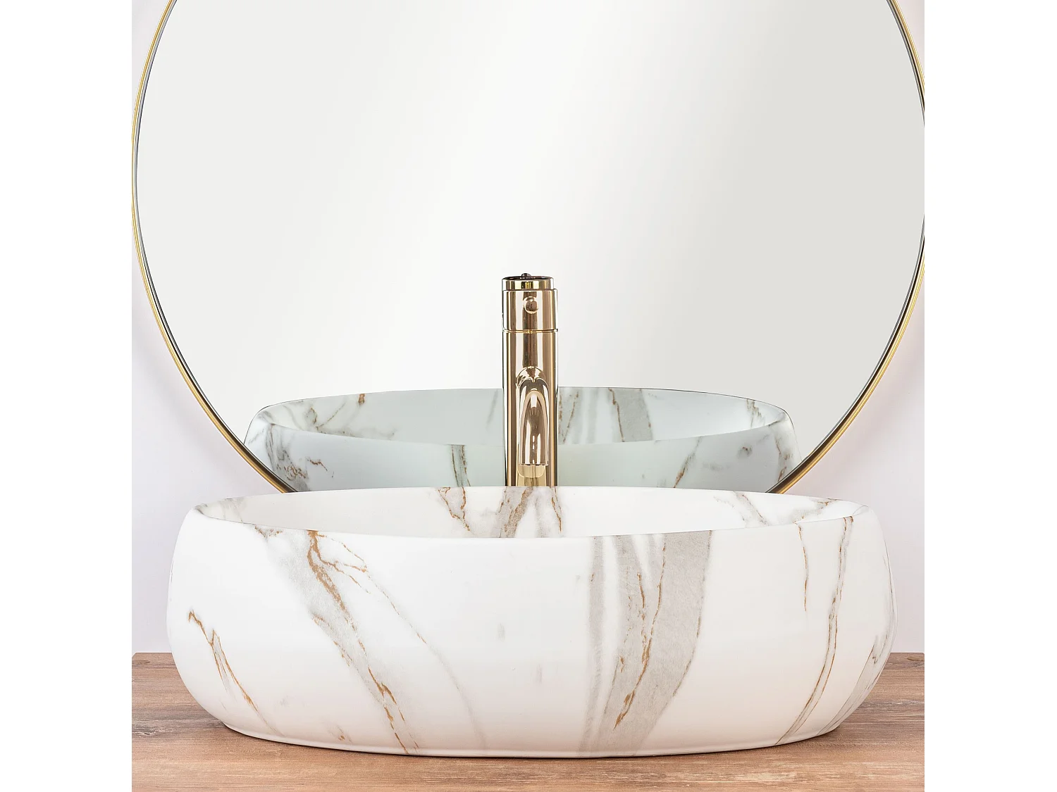 Opzetwastafel Rea Linda Lava White