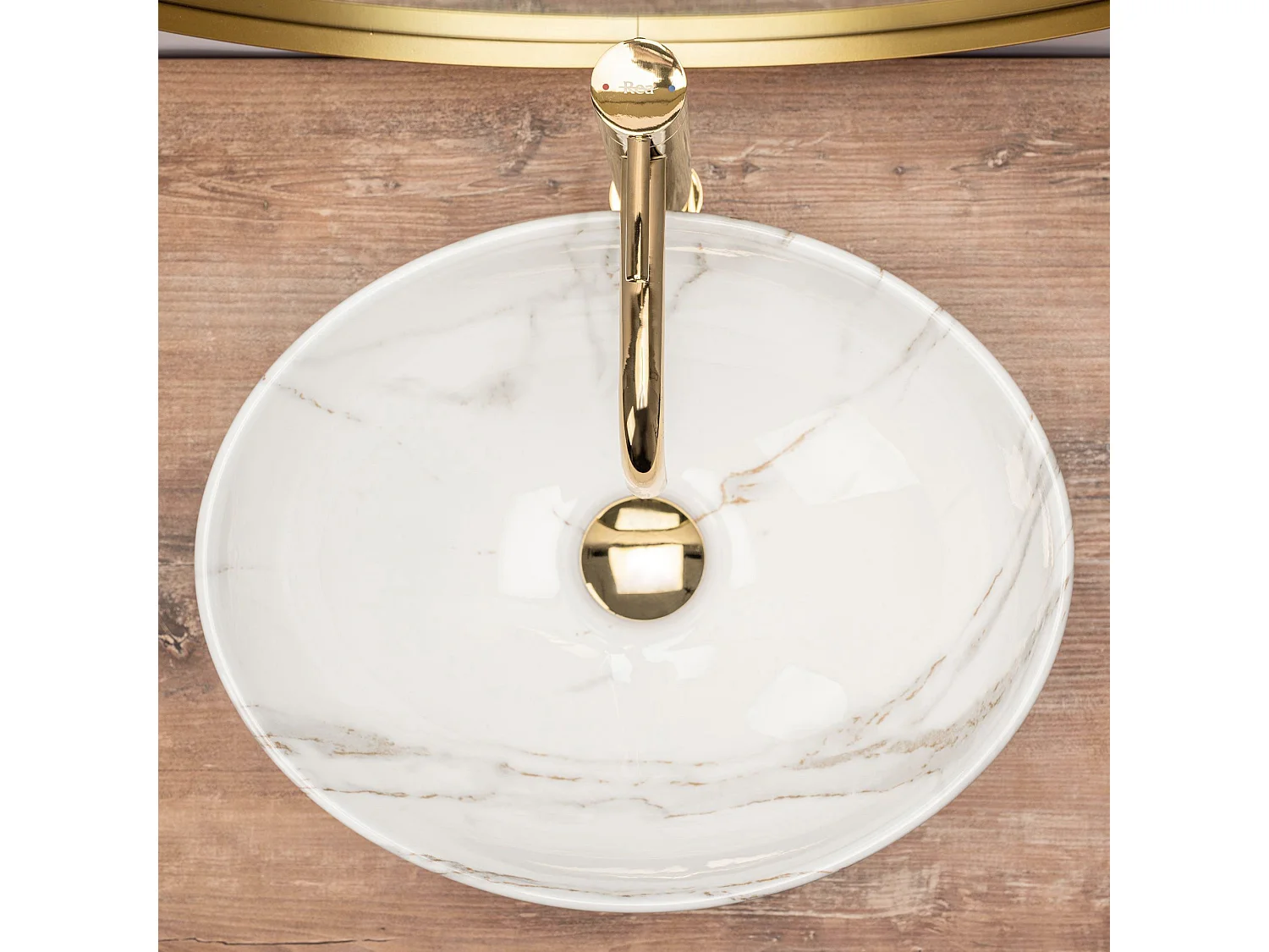 Lavabo Da Appoggio Rea Sofia Shiny Aiax White