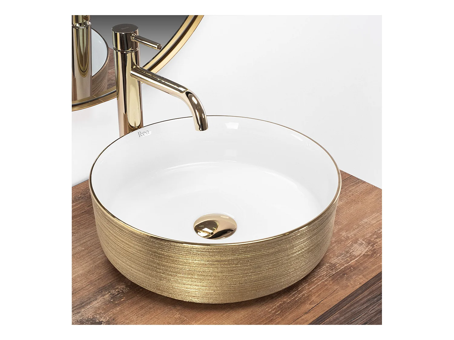 Aufsatzwaschbecken Rea Sami White Gold