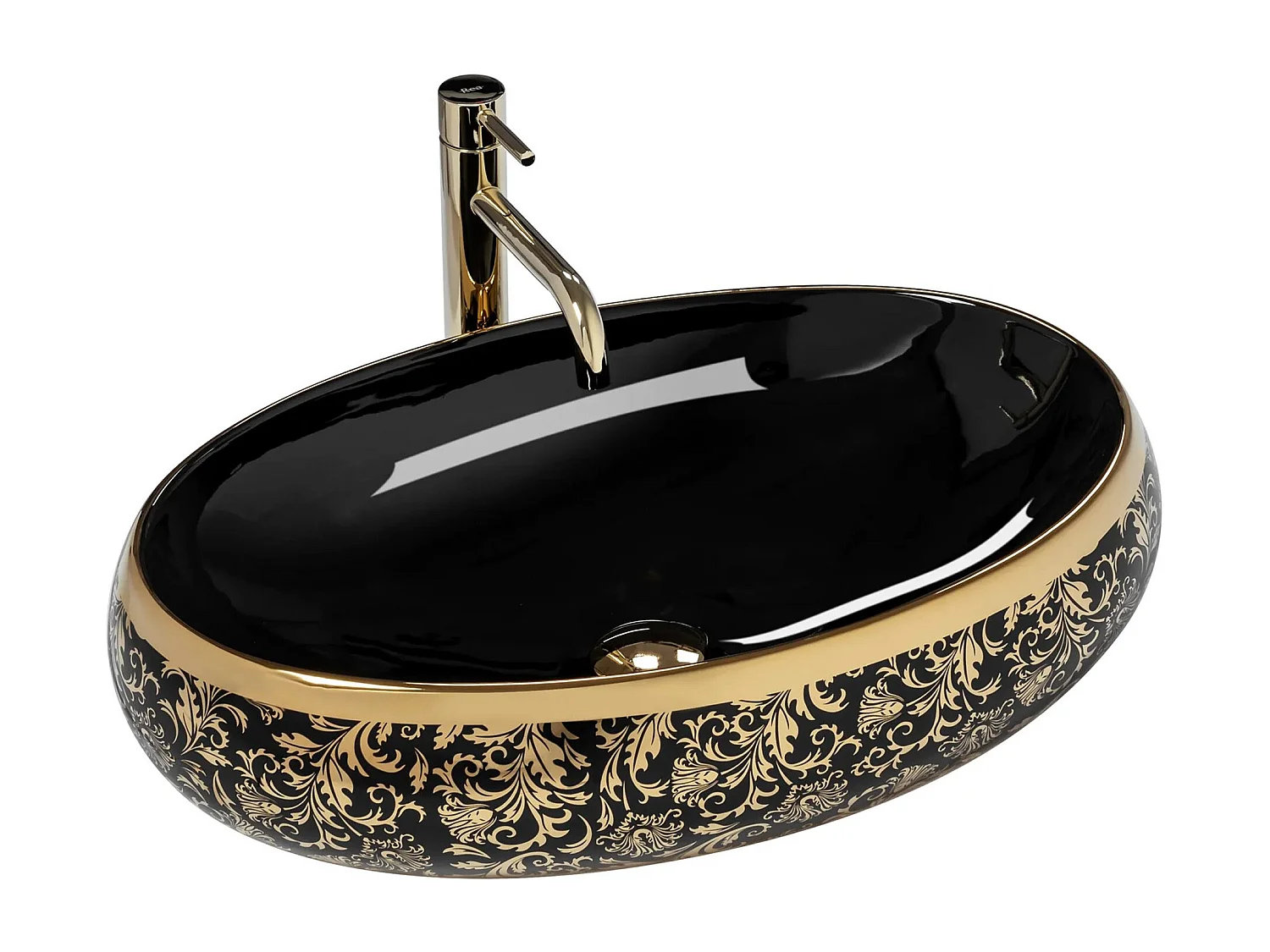 Aufsatzwaschbecken Rea Meryl Black Gold