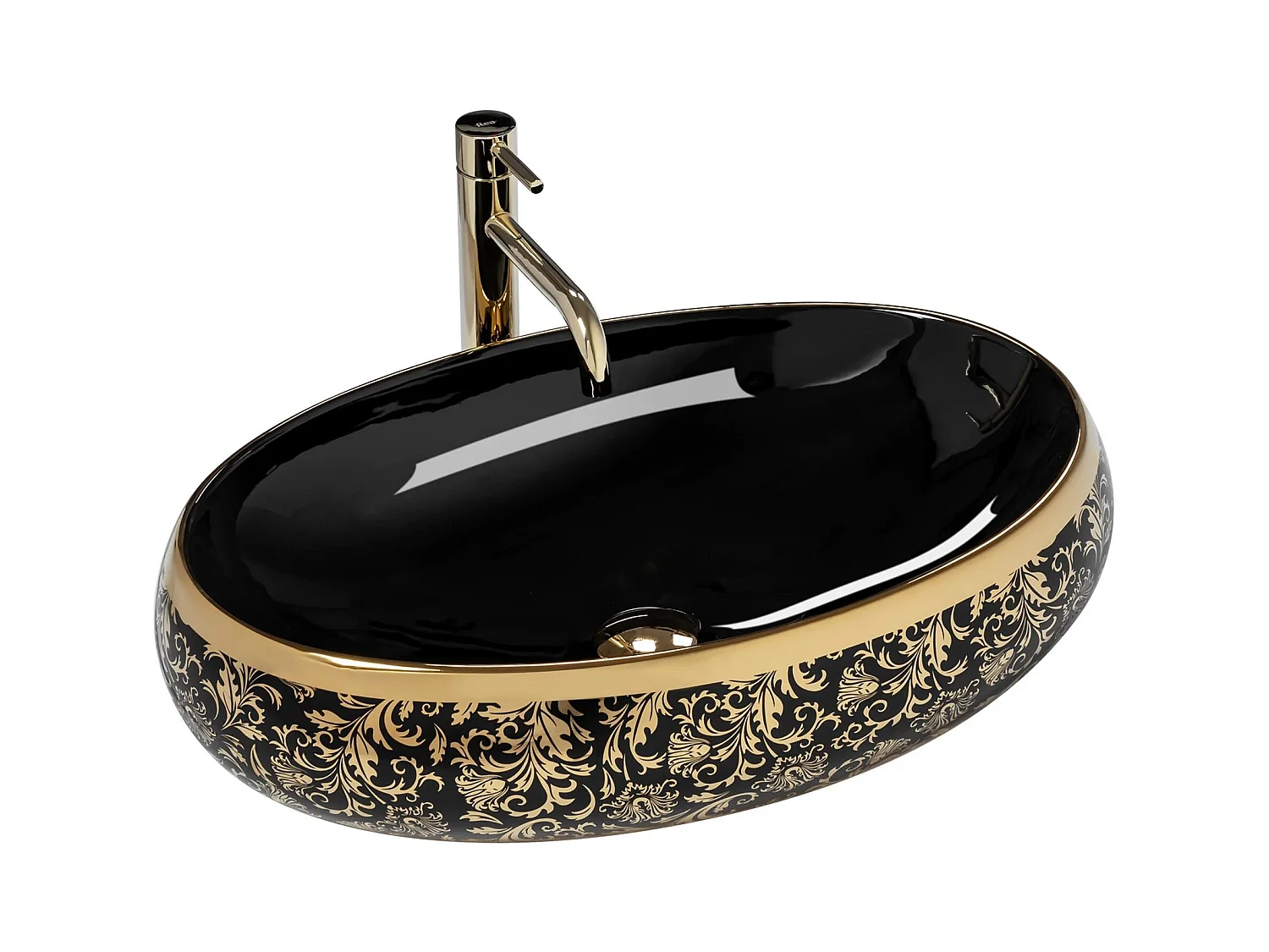 Vasque À Poser Rea Meryl Black Gold