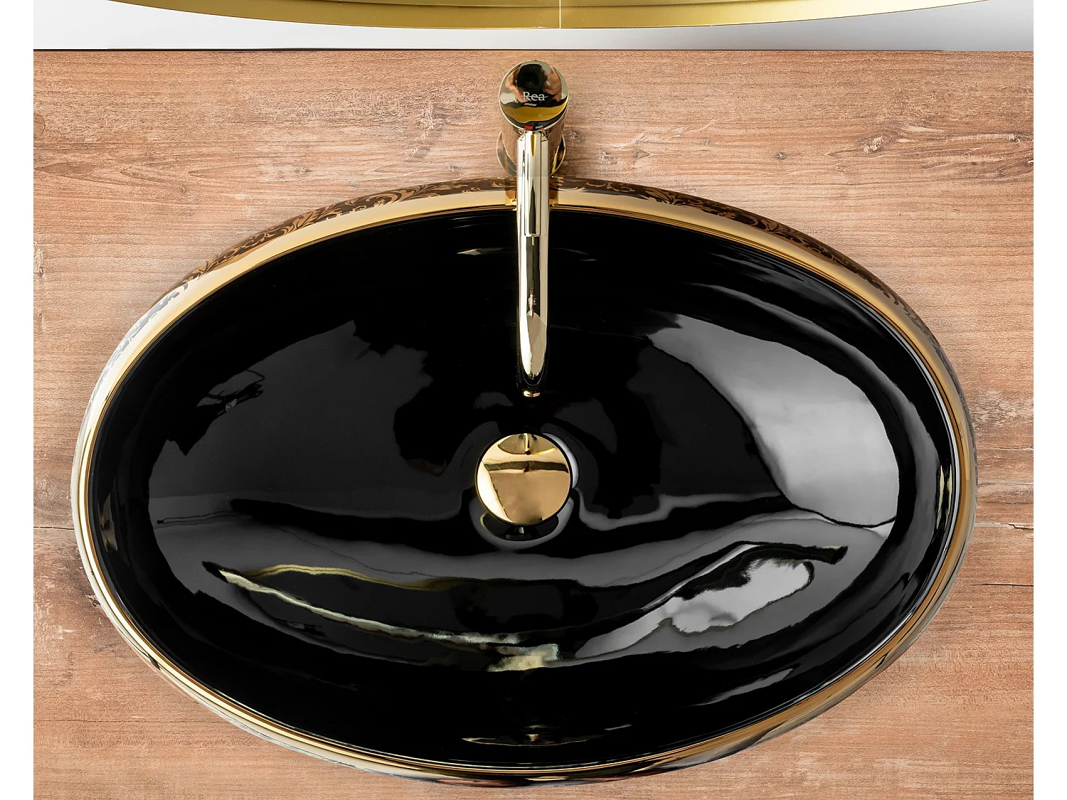 Opzetwastafel Rea Meryl Black Gold