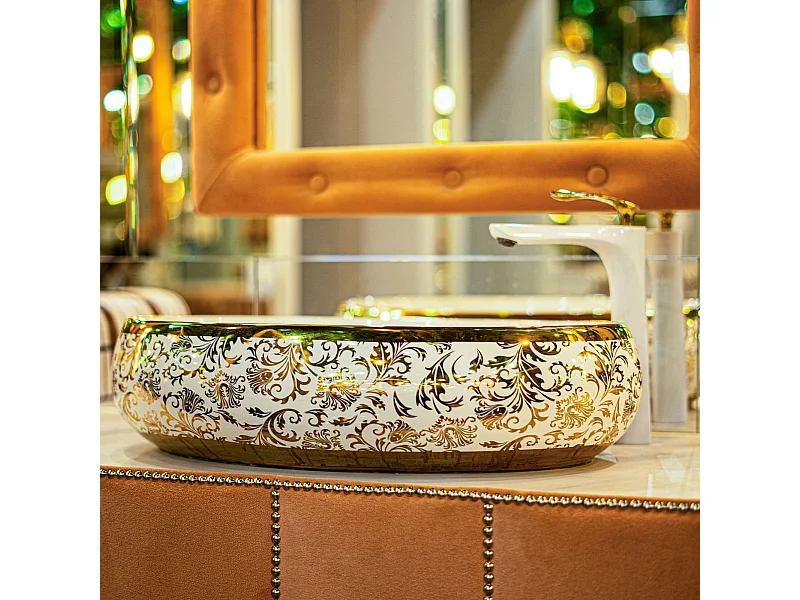 Opzetwastafel Rea Meryl White Gold