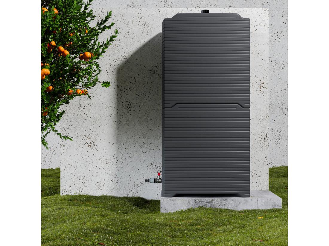 vente unique Lot de 2 récupérateurs d'eau 126L + Kit de Jumelage Vertical
