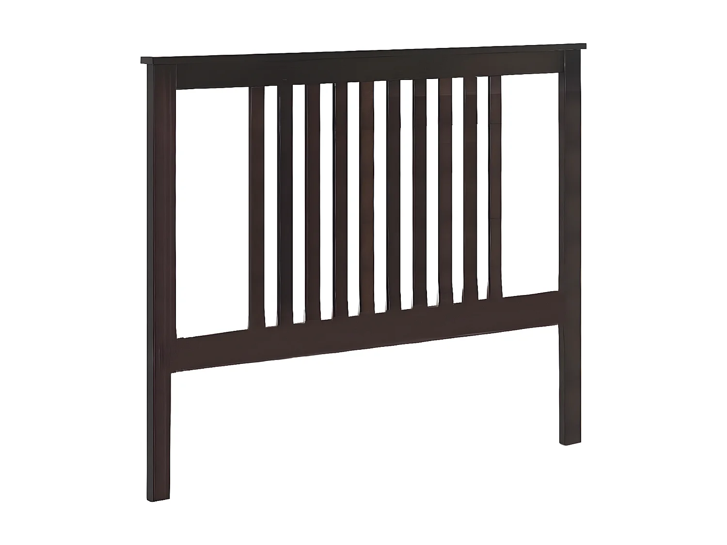 cabecero para somier de 135 cm , pino macizo, Moblit, serie Alme wengue, medidas: (100x145x2) cm ( altoxanchoxfondo), color wengue.