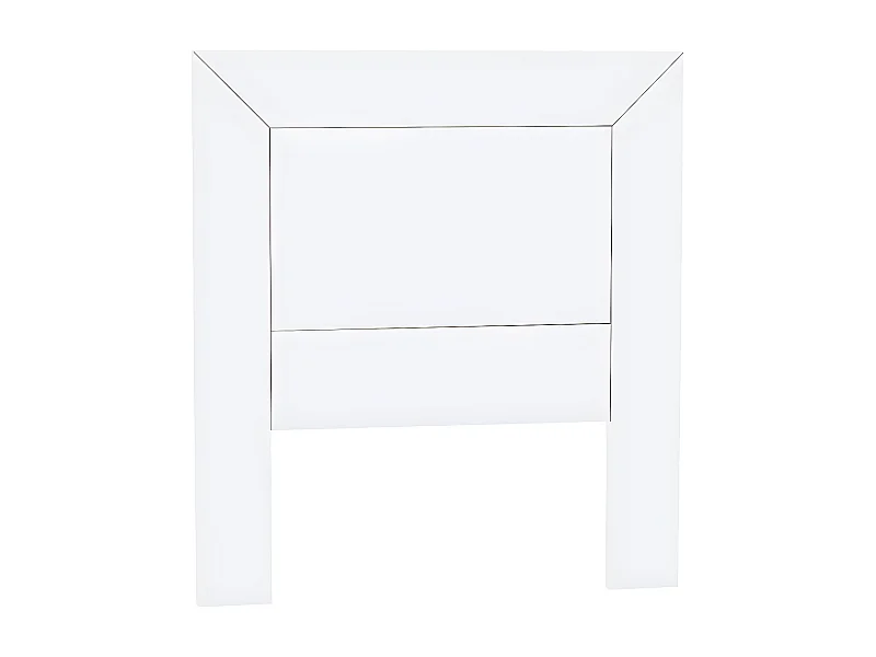 Cabecero para somier de 90 cm , pino macizo y Mdf, Moblit, serie Kalpe lacado, medidas: (110x100x2) cm ( altoxanchoxfondo), color blanco