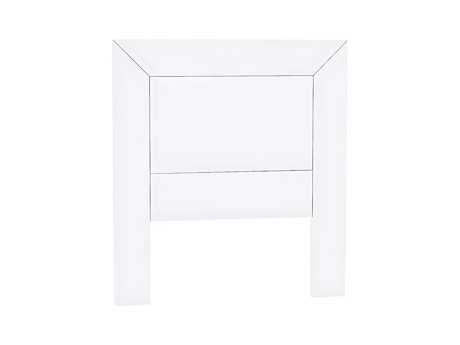 Cabecero para somier de 90 cm , pino macizo y Mdf, Moblit, serie Kalpe lacado, medidas: (110x100x2) cm ( altoxanchoxfondo), color blanco