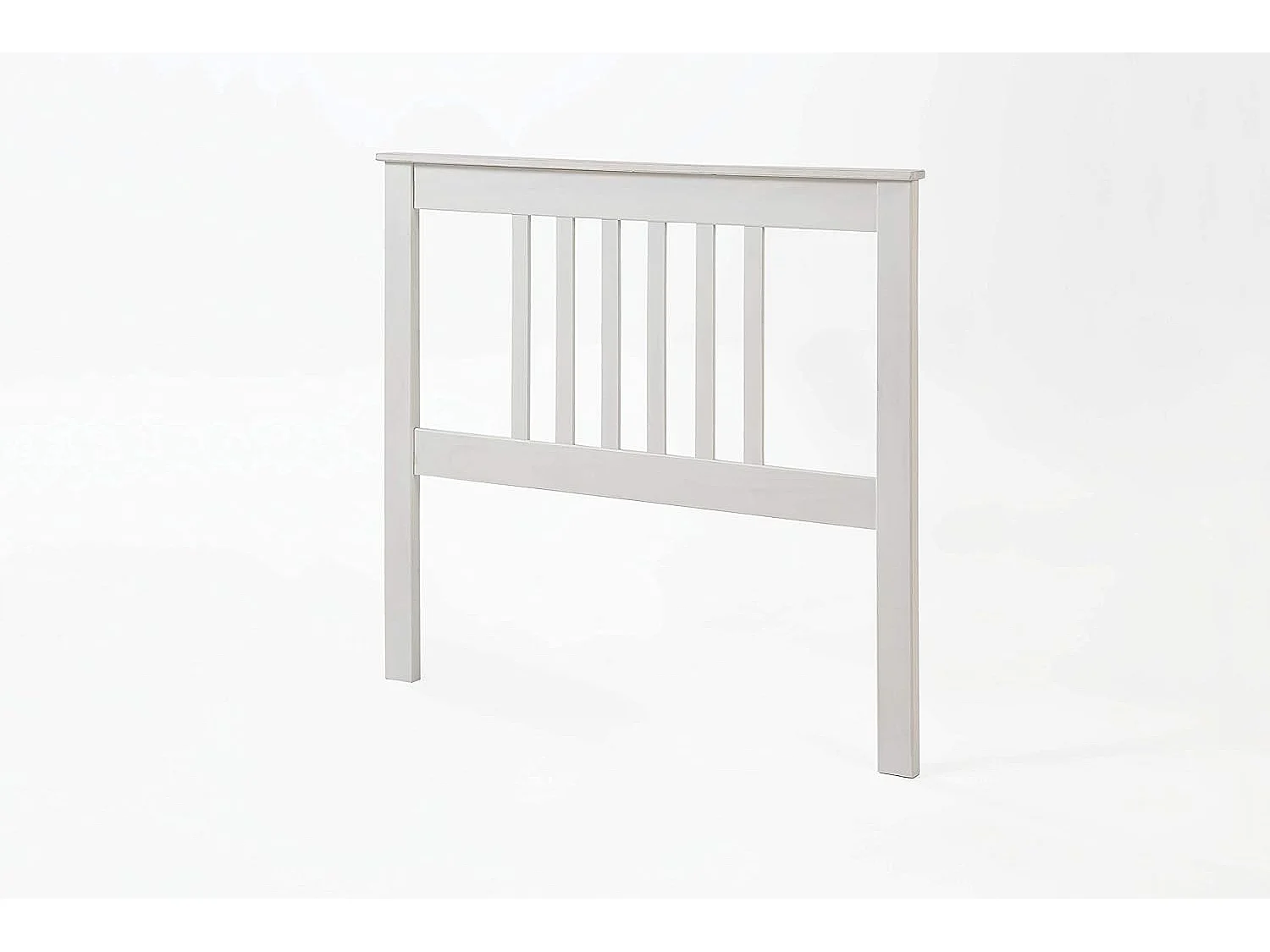 cabecero para somier de 90 cm , pino macizo, Moblit, serie Alme blanco, medidas: (100x102x2) cm ( altoxanchoxfondo), color blanco lavado.