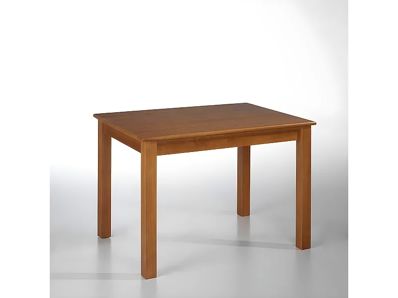 Mesa de comedor , pino macizo, Moblit, serie Kalpe, medidas: (73x120x80) cm ( altoxanchoxfondo), color cerezo