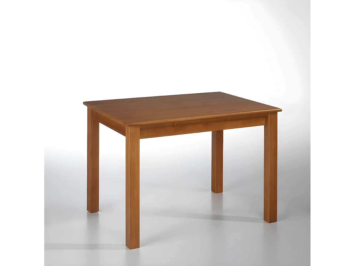 Mesa de comedor , pino macizo, Moblit, serie Kalpe, medidas: (73x120x80) cm ( altoxanchoxfondo), color cerezo