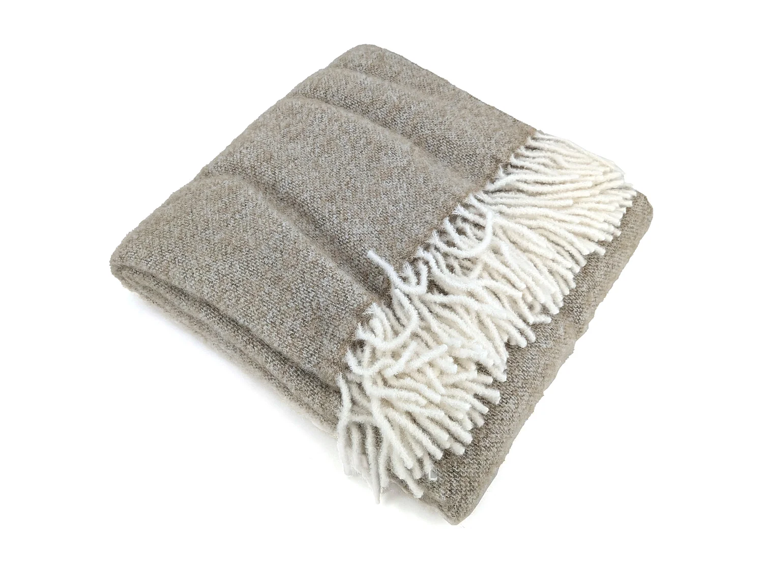 Plaid 130x180 cm LIMA en alpaga marron muscade