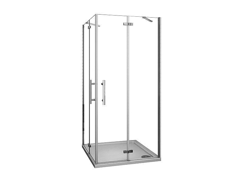 Cabine de duche rectangular Bater Perfil cromado Vidro Anticalcário 6mm (1080-1100)x(780-800)x1900mm-AICA