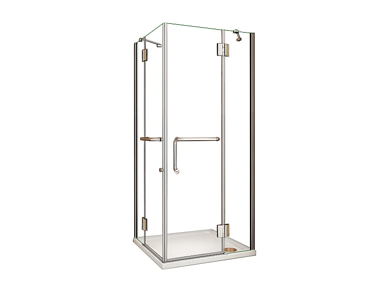 Cabine de duche rectangular Bater Perfil cromado Vidro Anticalcário 8mm (780-800)x(980-1000)x1900mm-AICA