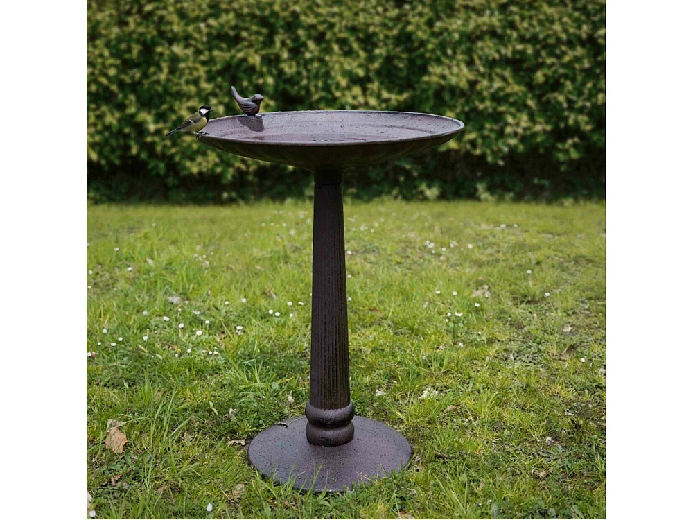 Bain à oiseaux en fonte sur pied XXL - 55 cm