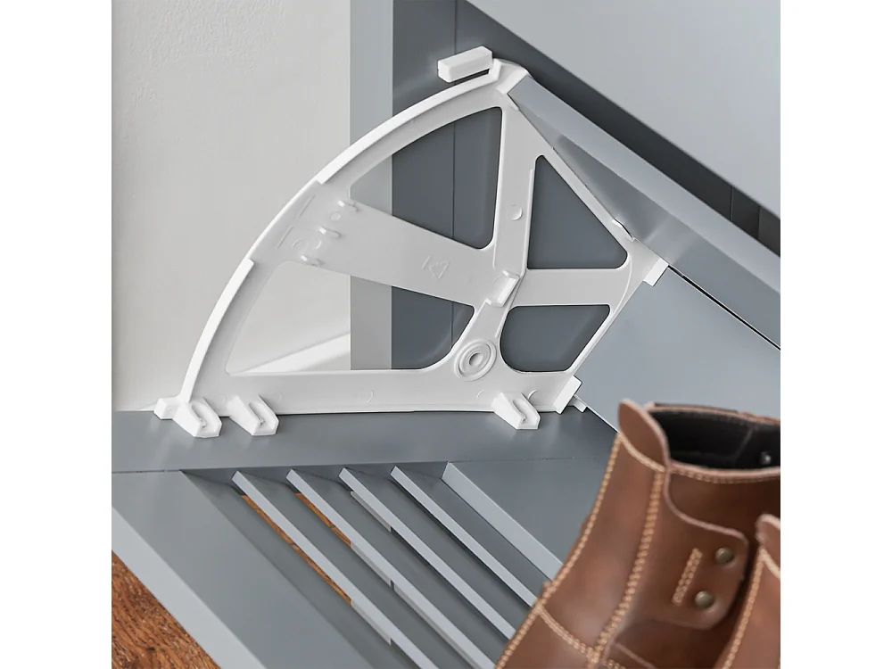 SoBuy FSR152-HG Armoire à Chaussures Commode à Chaussures 2 Abattants Meuble de Rangement à Chaussures