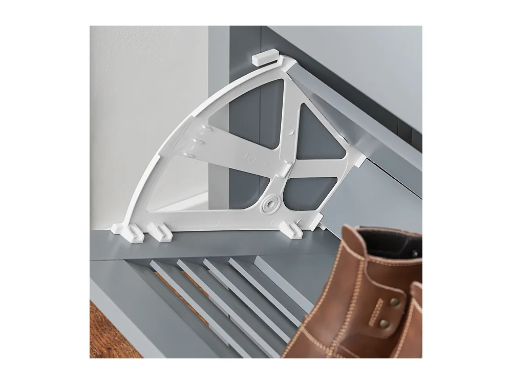 SoBuy FSR152-HG Armoire à Chaussures Commode à Chaussures 2 Abattants Meuble de Rangement à Chaussures